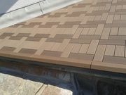 WPC terasa - ukončení terasy lištou - vzor zámecká cofee