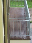 WPC terasa balkón - celkový pohled - vzor přímková cofee